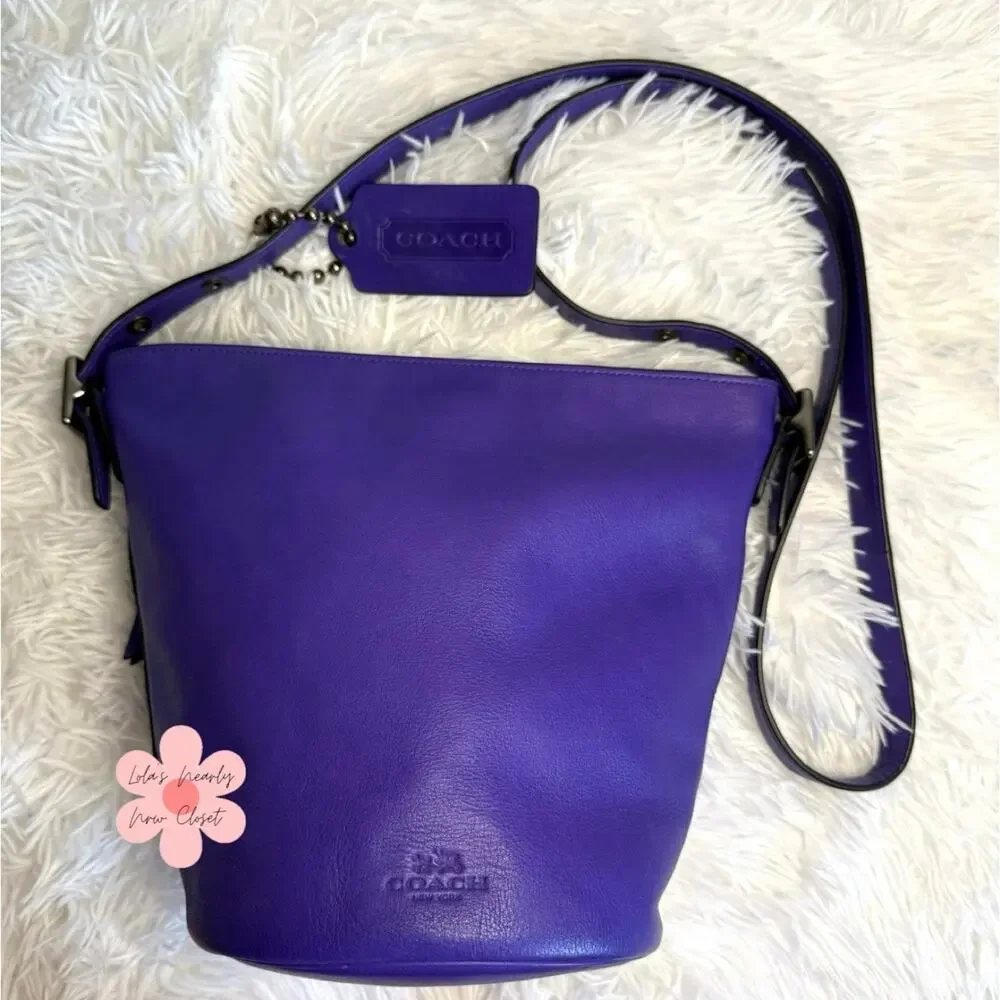 COACH 2014 Bleeker Sport Mini Duffle Purple 32281 Crossbody Shoulder Bag